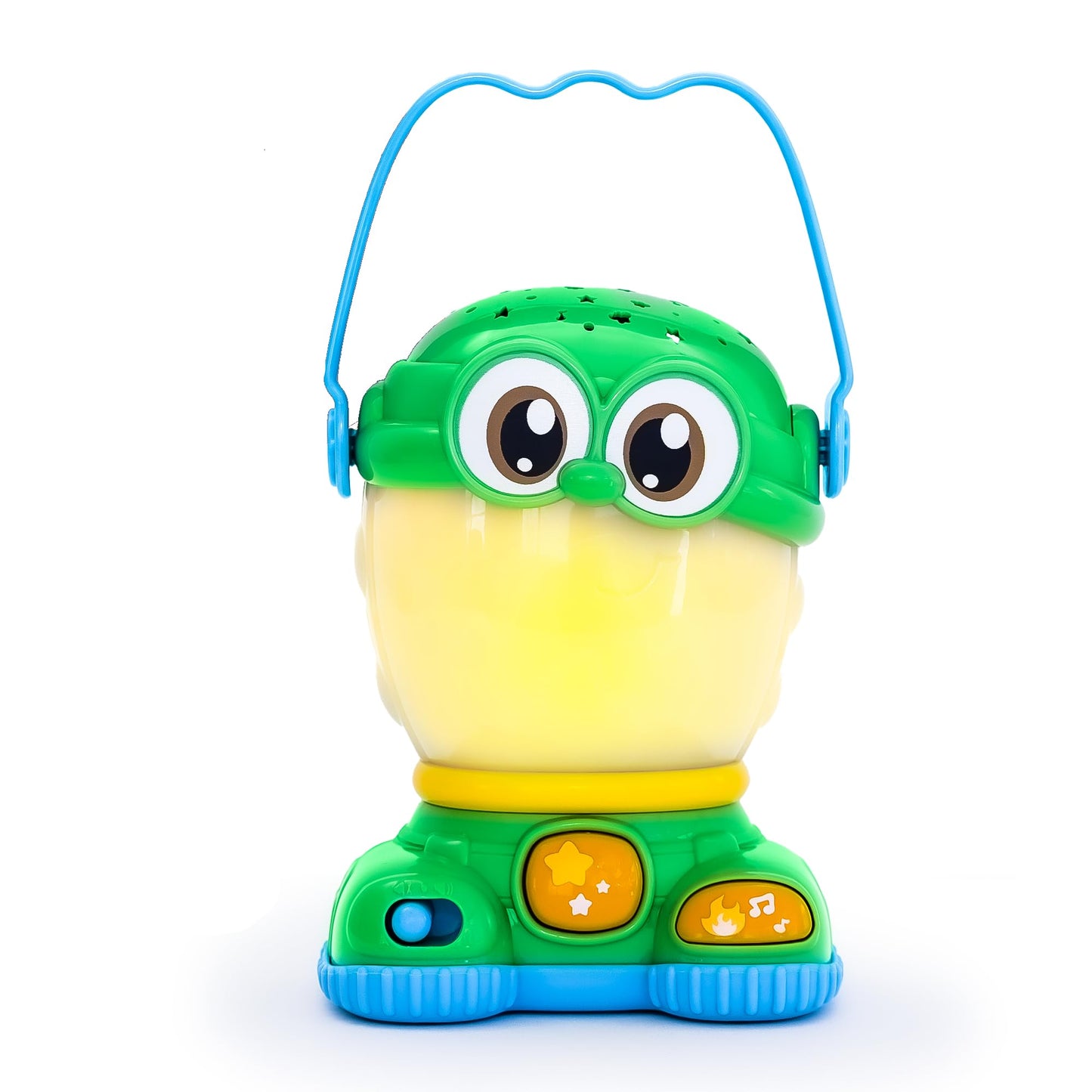 Kids Camping Lantern Night Light Star Projector w/ Soothing Sounds – Mini, Small & Toddler-Friendly Lantern Toy – Perfect Light-Up Toy for Babies 6 Months & Up