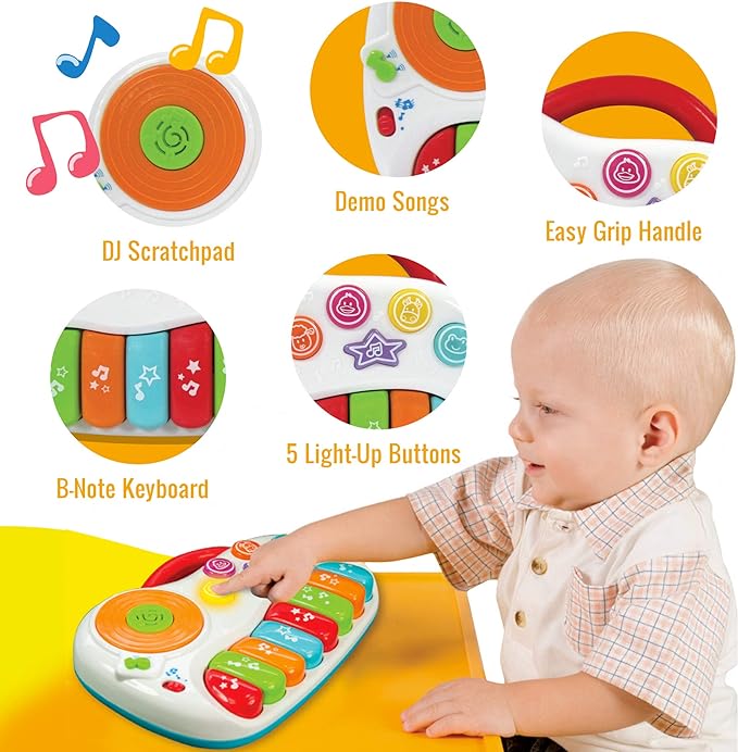Load video: Baby Musical Piano Toy for Toddlers and Kids