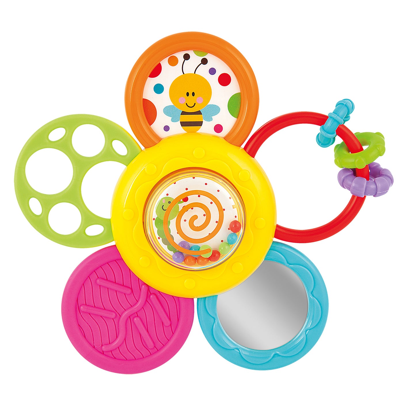 Spin & Rattle Teething Toy: Multi-Activity Toy for Infants 6 Months+