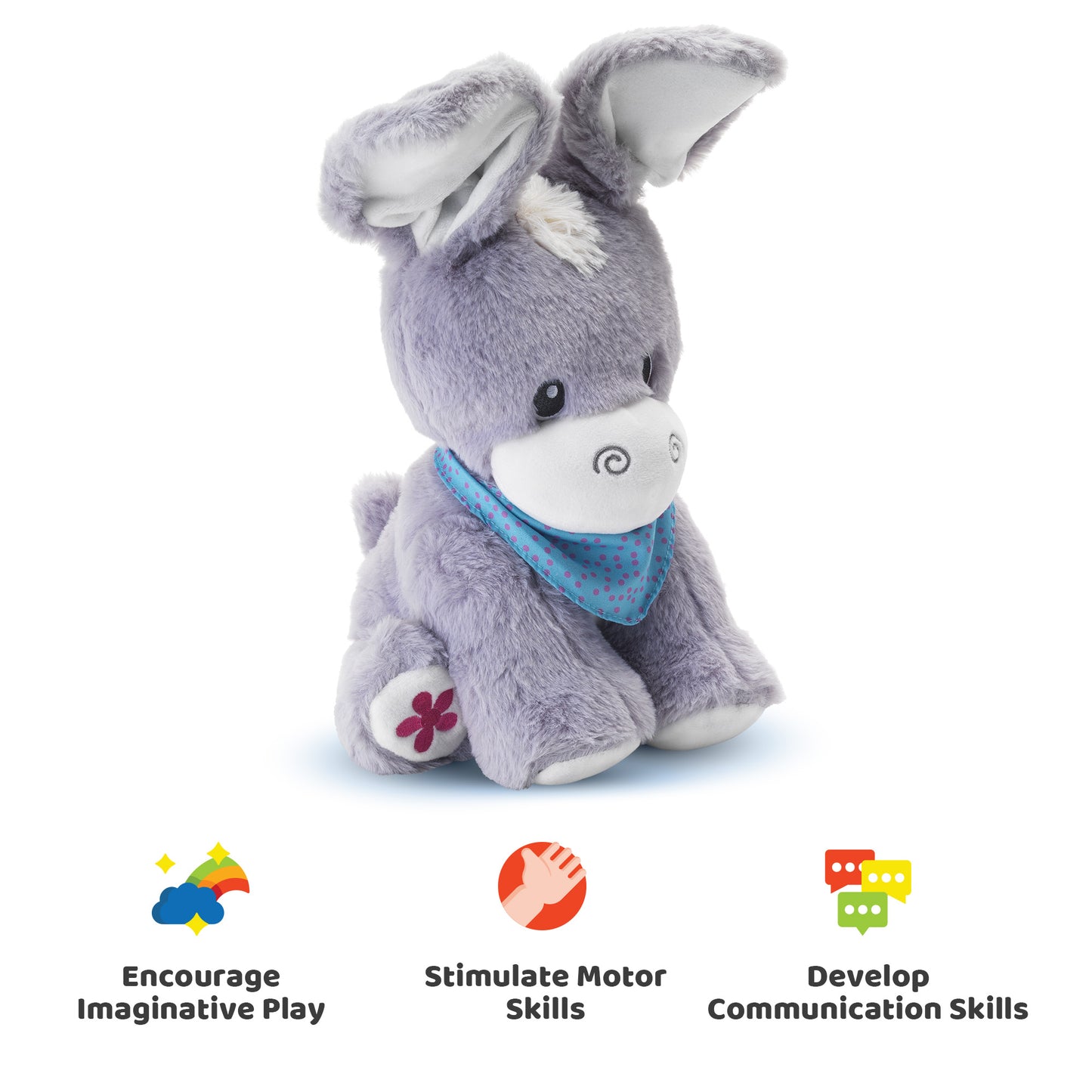 Peek-A-Boo Plush Donkey: Interactive Baby Toy for 6 Months+