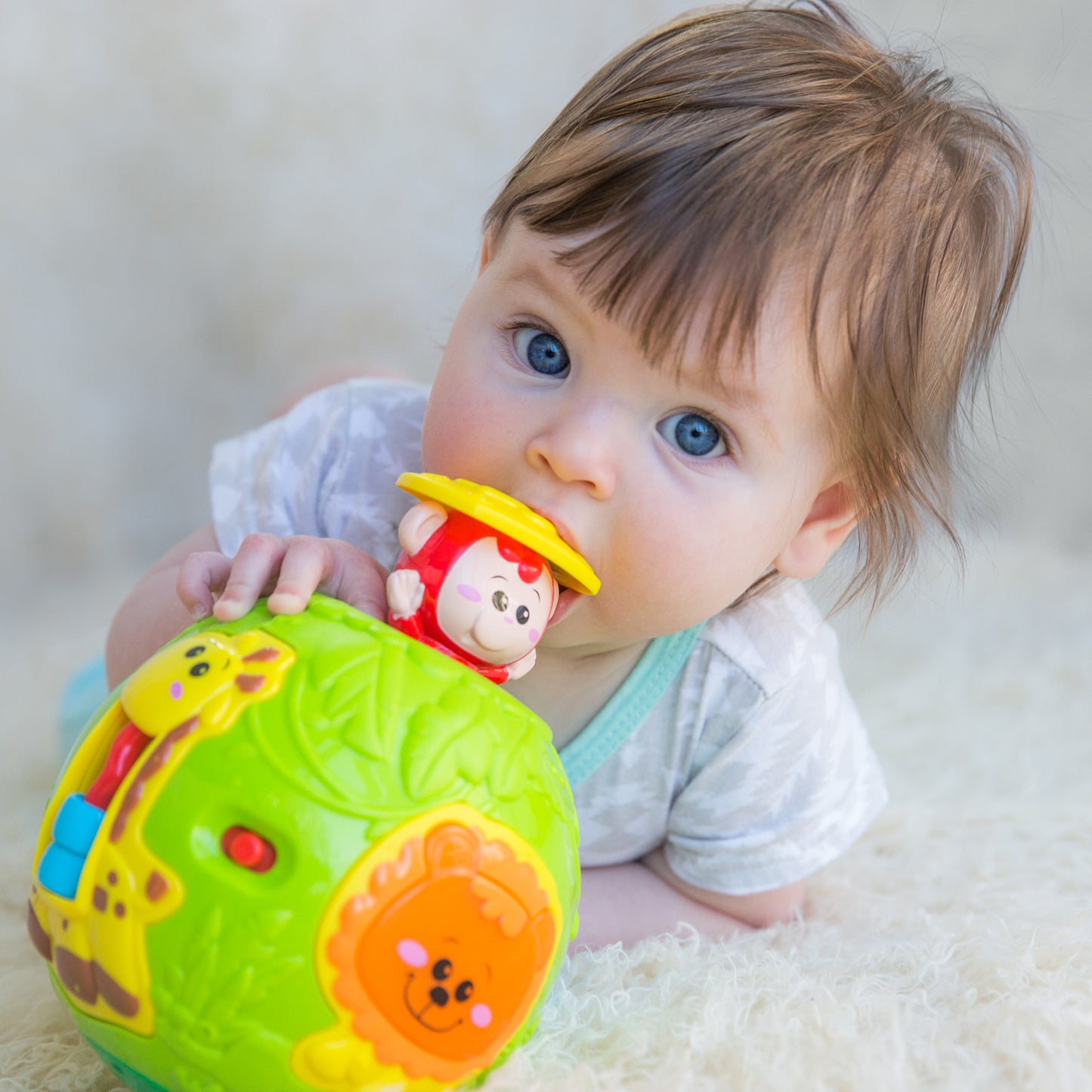 Jungle Animal Roll & Learn Activity Ball for Babies 6 Months+