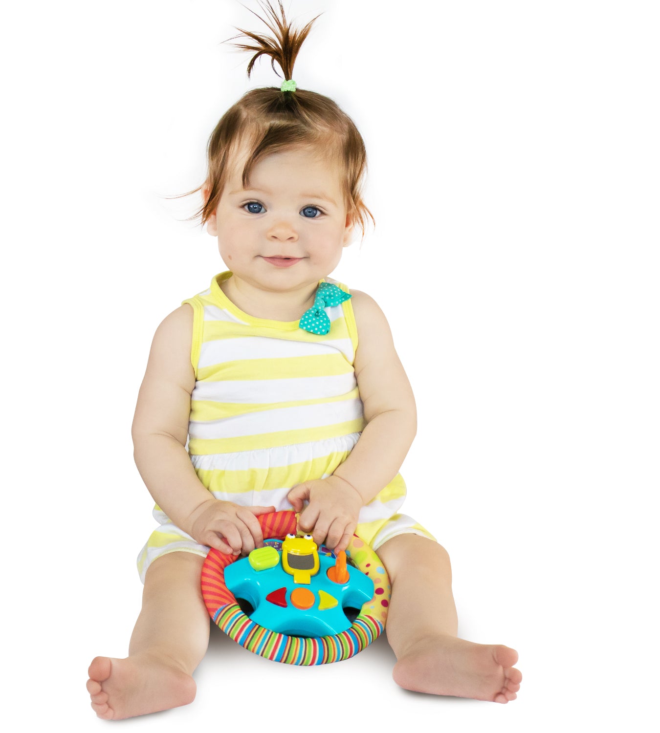 KiddoLab Steering Wheel Toy with Music,Lights,Sounds & Flip Up Mirror - Crib & Stroller Toys with Soft Fabric and Velcro Tap for Easy Attachment. Car Seat Toys for Babies and Toddlers. Ages 3 Months+