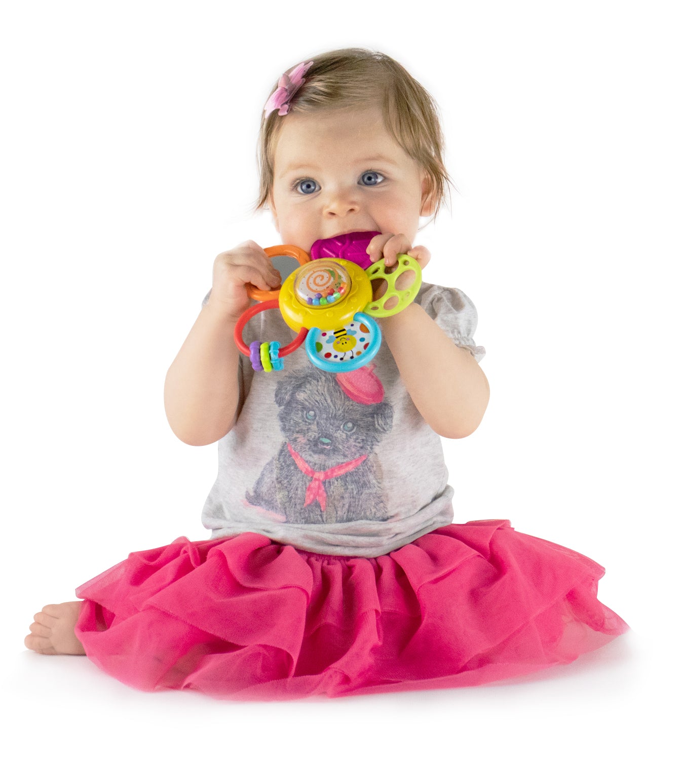 Spin & Rattle Teething Toy: Multi-Activity Toy for Infants 6 Months+