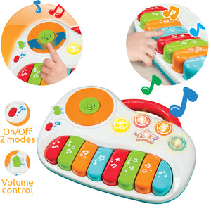 KiddoLab Baby Piano with DJ Mixer: Musical Toy for Toddlers 12 Months+
