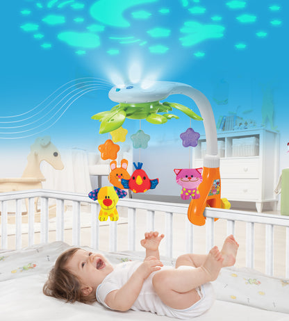 KiddoLab Musical Crib Mobile: Star Projector & Lullabies for Babies