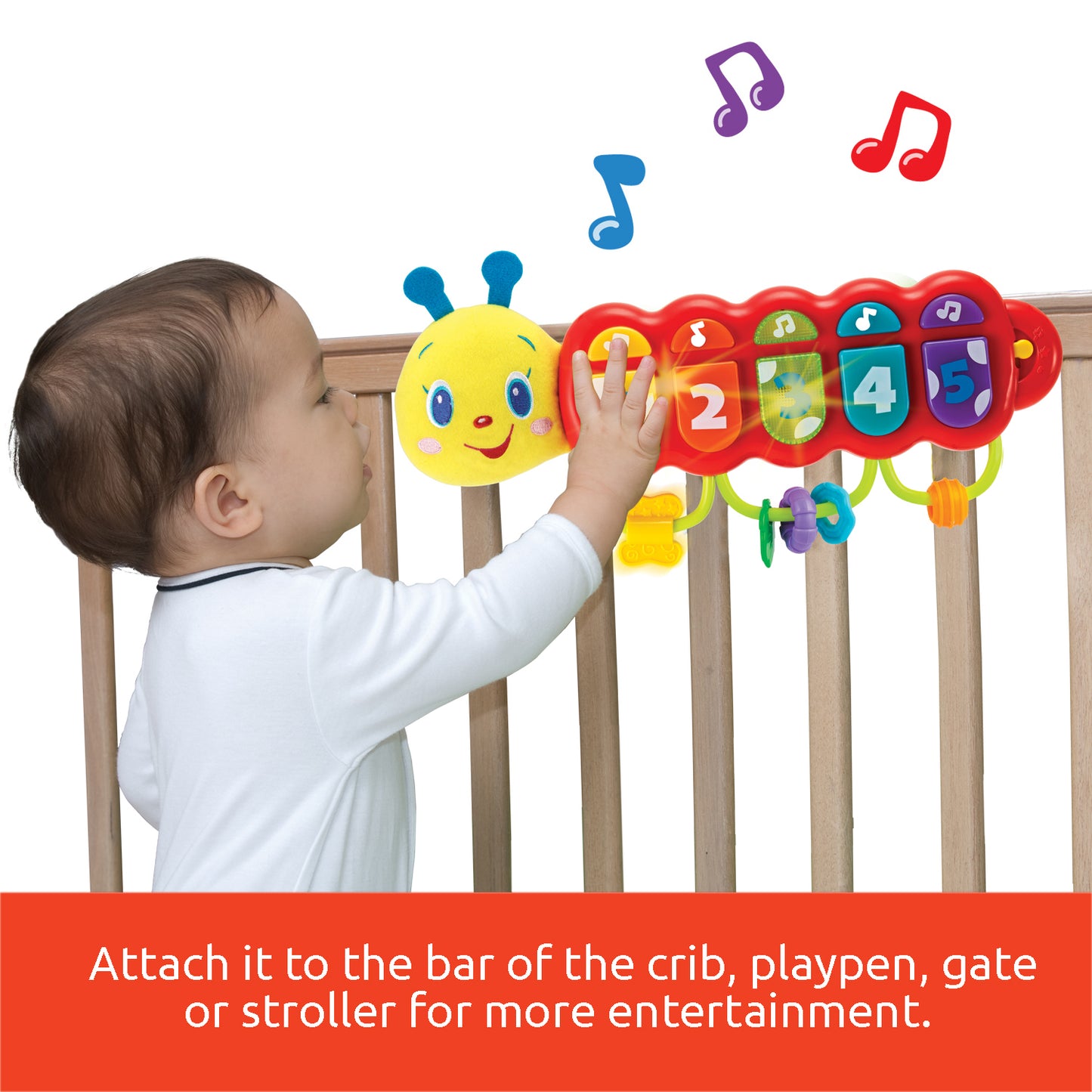 Lira the Caterpillar: Musical Crib & Stroller Toy for Infants 3m+
