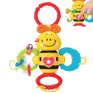 Musical Bee Rattle & Teether: Engaging Toy for Infants 3 Months+
