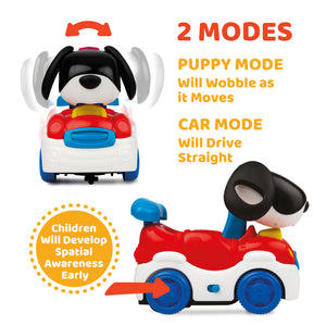 2-in-1 Puppy Racer: Remote Control Car & Dog Toy for Toddlers 18 Months+