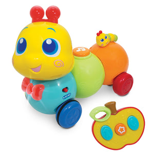 KiddoLab Crawling Caterpillar Baby Toy - Apple-Shaped Remote Control with Easy-Press Buttons- Plays 10 Children's Nursery Rhymes - Musical Toys for Toddlers 1,2,3 Years Old Boys and Girls